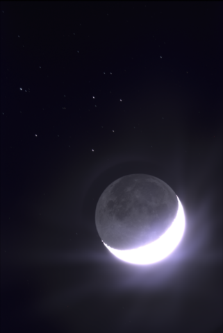 1er avril - la Lune occulte les Pléiades